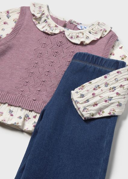 Set cu pantaloni lungi fetita - imagine 3