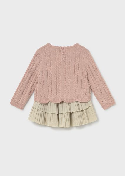 Set fusta cu volane si pulover bebe - imagine 3