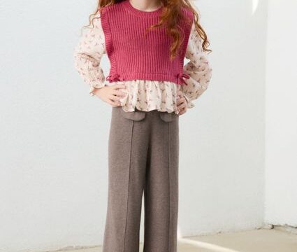 Pantaloni din tricot fetita