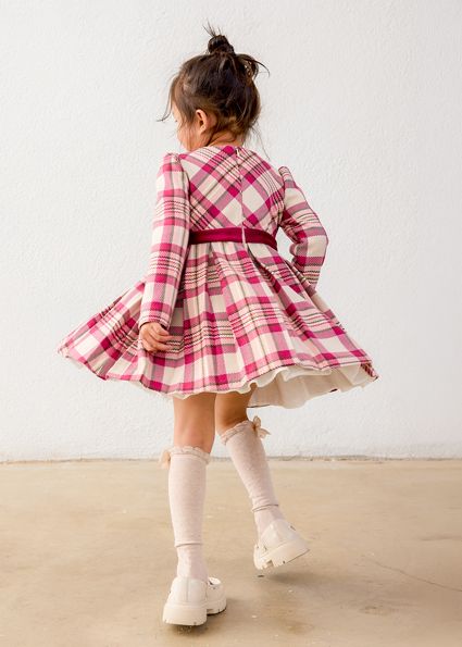 Rochie in carouri fetita - imagine 2